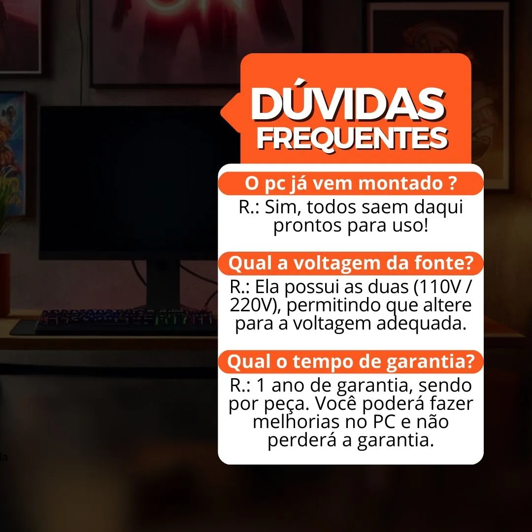 Computador PC Gamer Completo TOB Intel Core i5 SSD 480GB 16GB Teclado Mouse Mouse Pad e Headset Gamer Monitor 19" Windows 10 Pro Trial - Imagem 6